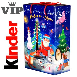Детский подарок на Новый Год в картонной упаковке весом 3000 грамм по цене 3626 руб